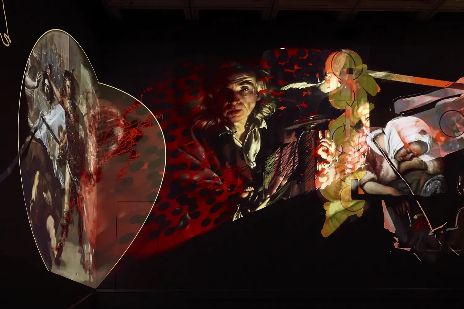 Nalini Malani installation at the National Gallery